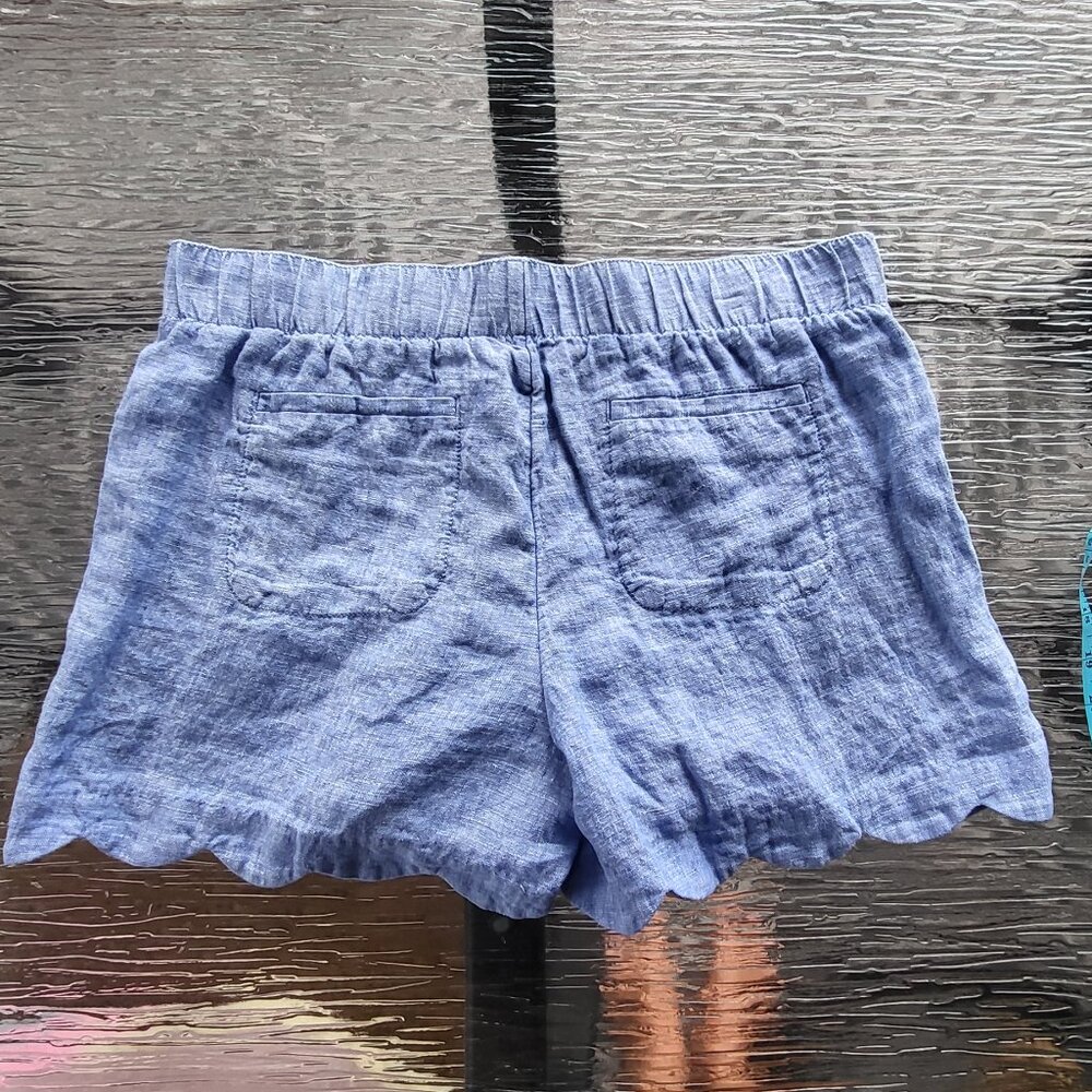 Lilly Pulitzer Womens Linen Shorts Size M Blue - Picture 2 of 4